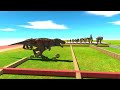 Carnivorous Dinosaur vs Mutant Primates race Through Blocks - animal revolt battle simulator