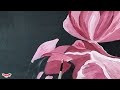 Flower painting tutorial| acrylic painting on canvas| flower painting #easypainting #acrylicpainting