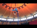 Amazing aerial performance with silks