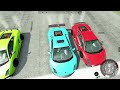 Downhill Lamborghini Police Chase in BeamNG Multiplayer!