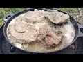 Ceafă de porc cu bureți de prun / La foc de lemne / Sezonul bureților