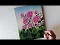 Jardim de roseiras /Pintura acrílica em tela