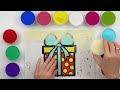Sand painting feet and arms & more simple colorful pictures for Kids, Toddlers