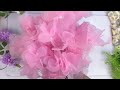 How to make Fabric Giant Hydrangea Flower / Hướng dẫn cách làm hoa Cẩm Tú Cầu vải voan khổng lồ
