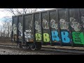 CSX freighter Eastbound in Erie, PA on 3/24/21