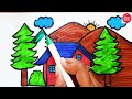 Set of Houses Drawing, Painting and coloring for kids  |Draw, Paint and Learn