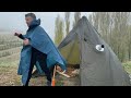 EXTREME Winter SNOW STORM -39C WINTER CAMPING WINTER STORM hits HOT tent. FREEZING wind