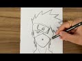 how to draw Kakashi Hatake || How to draw anime step by step || Easy drawing ideas for beginners