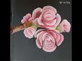 ONE STROKE PAINTING OF BEAUTIFUL PINK ROSES