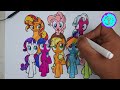 Coloring Pages MY LITTLE PONY - Mane 8/How to color My Little Pony/Easy Drawing Tutorial Art/MLP🦄art