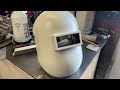 Simple method to cut Honeywell 110wh pipeliner fibre metal welding helmet mod