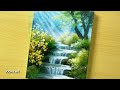 Easy Way to Draw Spring Landscape / Acrylic Painting for Beginners