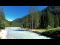 4K Beautiful Mountain River sounds with birds chirping, Relaxing Sounds for stress relief