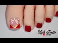 UÑAS DECORADAS! Fácil de Hacer! UÑAS DECORADAS EN TONO ROJO | DISEÑO DE UÑAS DECORADAS SIMPLES