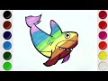 How to Draw a Shark 🦈| Easy Shark Drawing and Coloring Step By Step