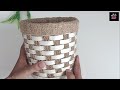 how to make flower basket with jute rope /Diy Plant Basket/ Jute Rope Basket