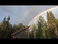 Double Rainbow at Midnight in Fairbanks Alaska