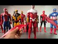 unboxing toys hasbro,marvel avengers,spiderman,ironman captain america,valcon,black panther,wolferin