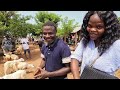 Rural village market day in Togo. Raw unfiltered village market day in south Togo west Africa.