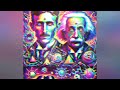 tesla and Einstein psychedelic ai art