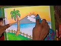 Sunset drawing for beginners/Sunset drawing easy