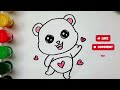 How to draw a cute panda step by step easy process | panda drawing #littlecutedrawings #art #panda