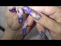 Acrylic nails.... Butterfly Flower Garden  My birthday nails