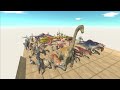 Ankylosaurus vs Animals and Humans with HP Bar - Animal Revolt Battle Simulator