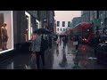 Walking London's SOHO in HEAVY RAIN - Saturday Evening City Ambience