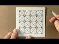 Zentangle Easy Mindful Monotangle Tile 4 with the pattern Tour