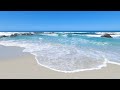 Rhythmic Waves Crashing on a Beautiful Beach in California