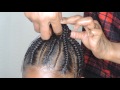 HOW TO: CORNROWS CROCHET PONYTAIL  FOR KIDS ||