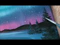 Northern Lights Acrylic Painting | Easy Acrylic Painting Tutorial for Beginners / Step by Step