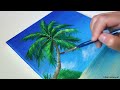 The easiest way to draw a palm tree! / Toothbrush Painting Techniques