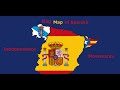 Flag map of Spanish independence movements