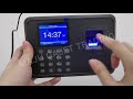 Biometric Fingerprint Time Attendance Recorder Setup Guide How To Use Download Excel Report F01