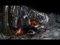 DEEP SNOW Camping in my Very Own Forest! Building a Shelter in Winter