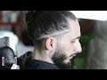 Nuque et tempes dégradé inversé : Tuto coupe homme cheveux longs