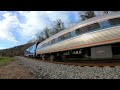 Amtrak's Cardinal Passing Along Interstate 64! West Virginia Turnpike!