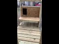 Custom 4x6x5 2 bay dog kennel with rotating food bowl