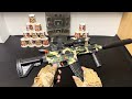 Special police weapon toy set unboxing, M416 automatic rifle, howitzer, bomb dagger, gas mask