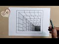 Easy drawing illusion 3d art | How to draw 3d trick easy | with pencil  ||