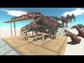 Ranged Units High Ground Challenge with Carnivore Dinosaurs Animal Revolt Battle Simulator