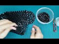 HOW TO MAKE A CYLINDRICAL BEADED BAG/ CYLINDER BEAD/ PUTIR BAG/ Perolas