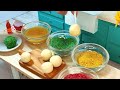 Yummy Miniature Rainbow Mcdonald potato balls  | Mini FastFood in my Tiny Kitchen