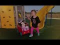 Cute Little Girl Playing with Disney Junior Minnie Mouse & Push Chair