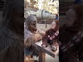 Chewy meets Chewbacca at Galaxy’s Edge in Disneyland #starwars