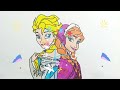 How to draw Elsa And Anna From Frozen Movies | Drawing and coloring Elsa And Anna step by step!