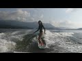 Mermaid Nat wakesurfing summer 2018