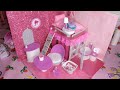 Barbie doll house/cardboard house/mini pink doll house/craft ideas/creative ideas RMT